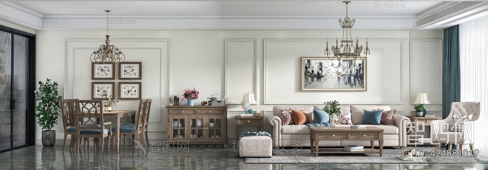 American Style A Living Room