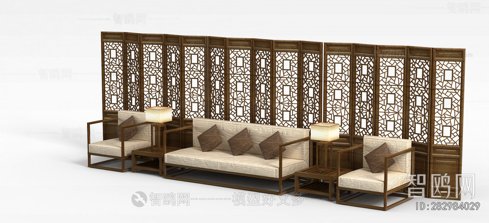 New Chinese Style Multi Person Sofa