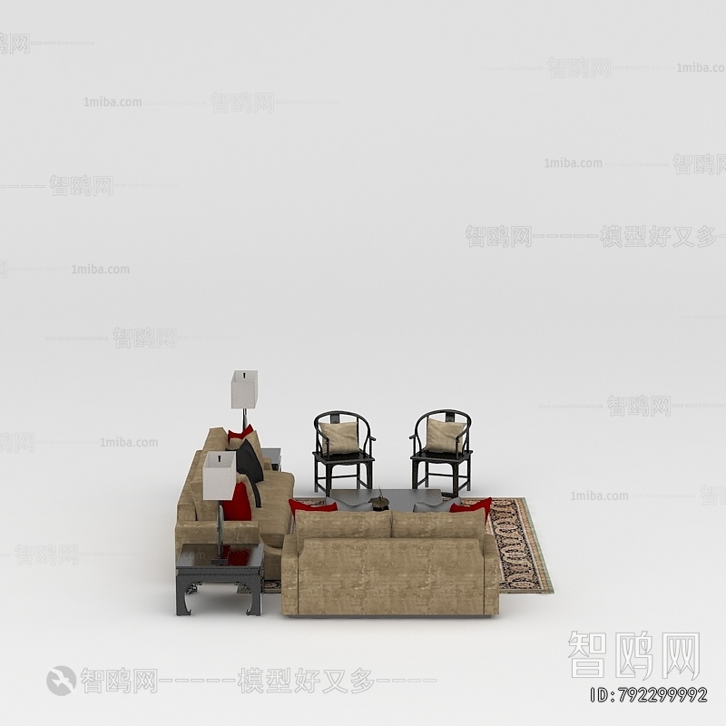 New Chinese Style Sofa Combination