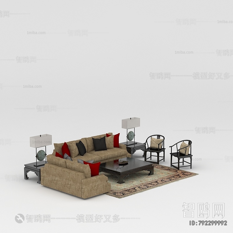New Chinese Style Sofa Combination