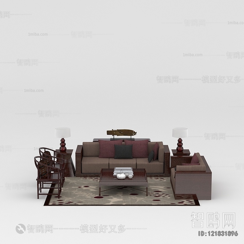 New Chinese Style Sofa Combination