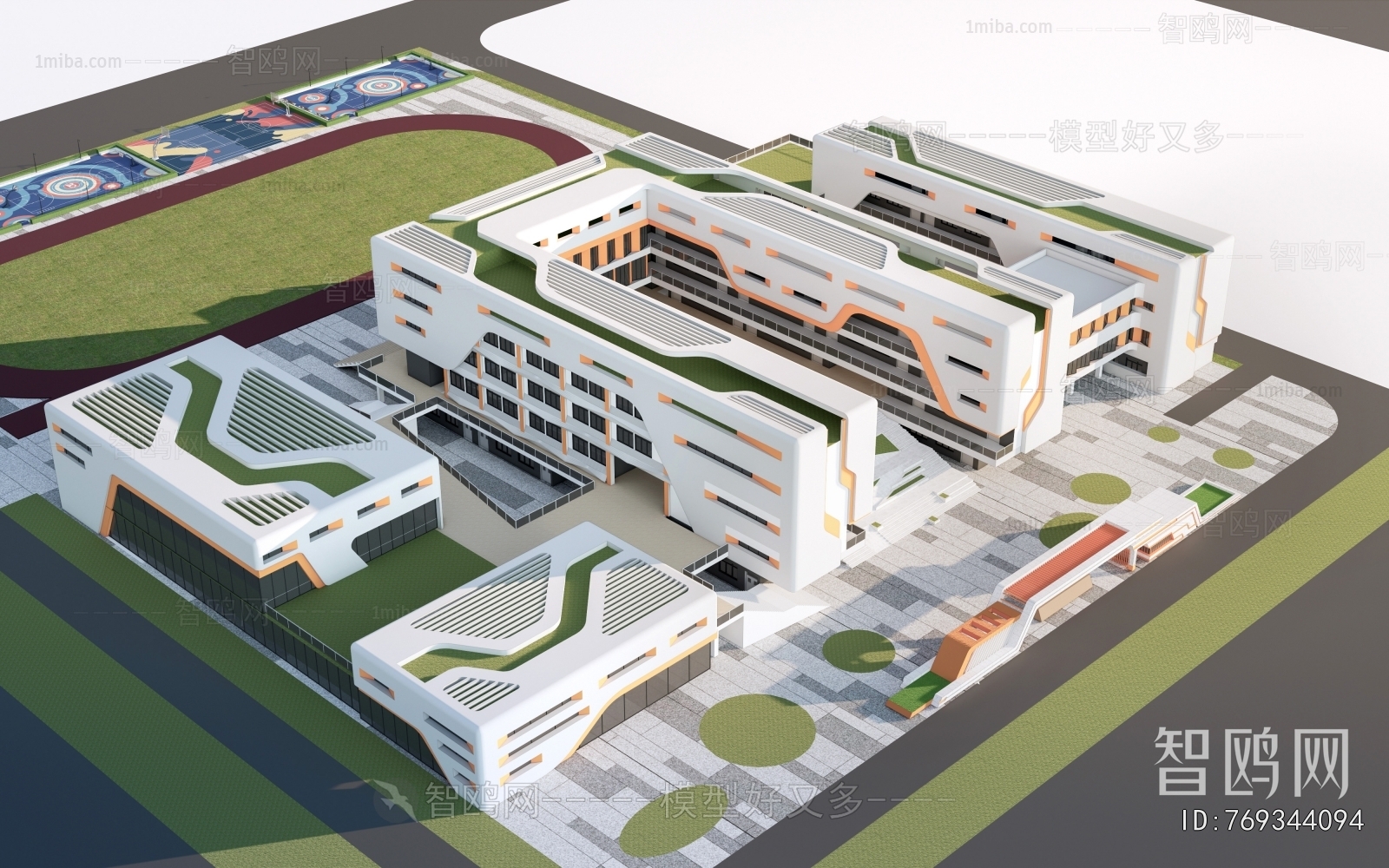 Modern Architectural Bird's-eye View Planning