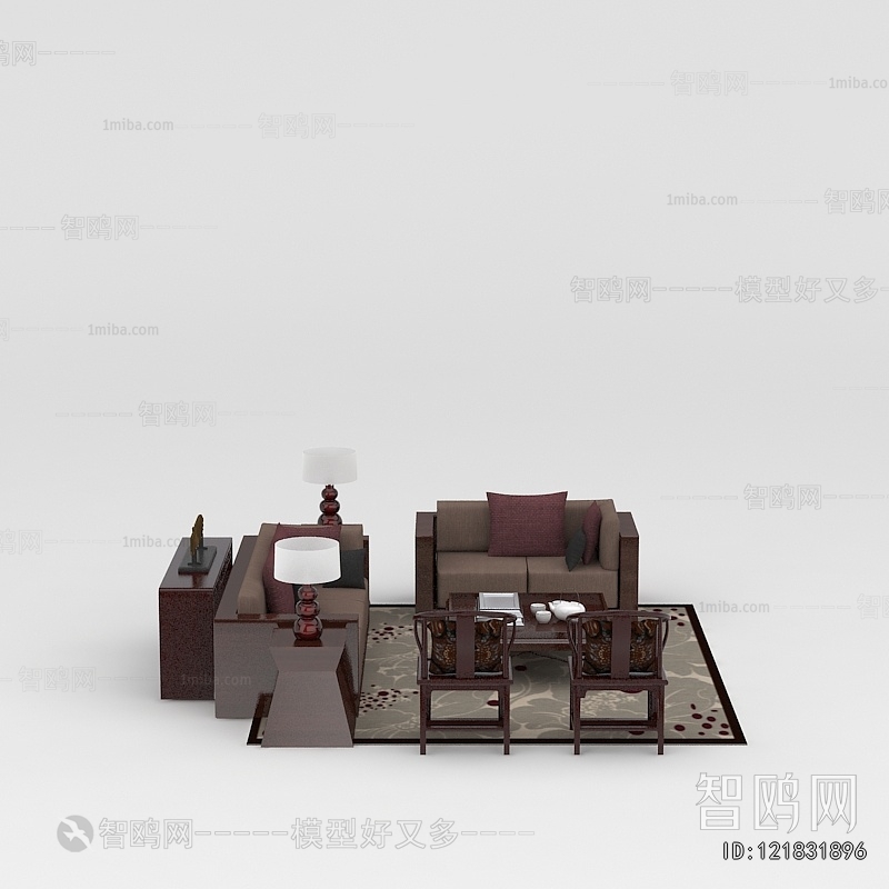 New Chinese Style Sofa Combination