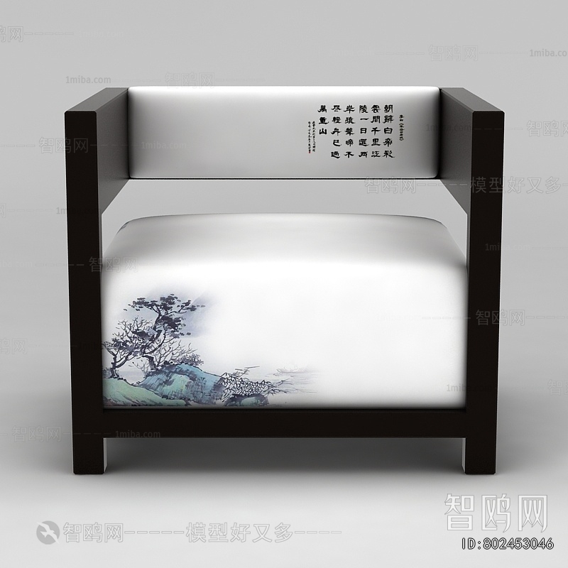 New Chinese Style Single Sofa