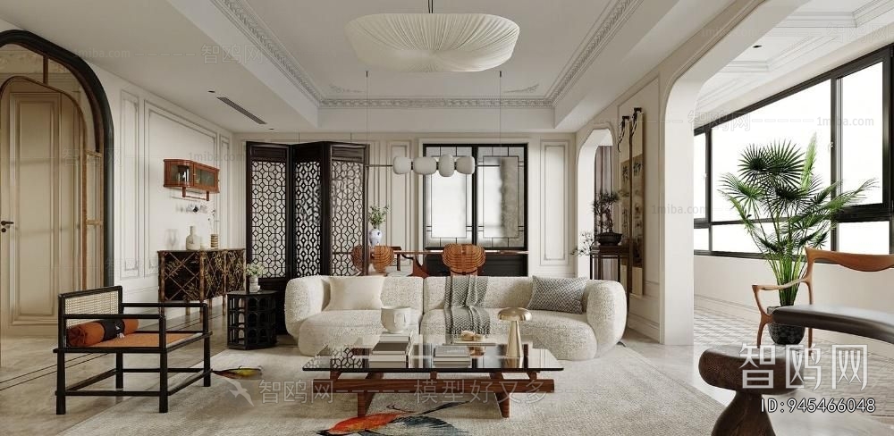 New Chinese Style A Living Room