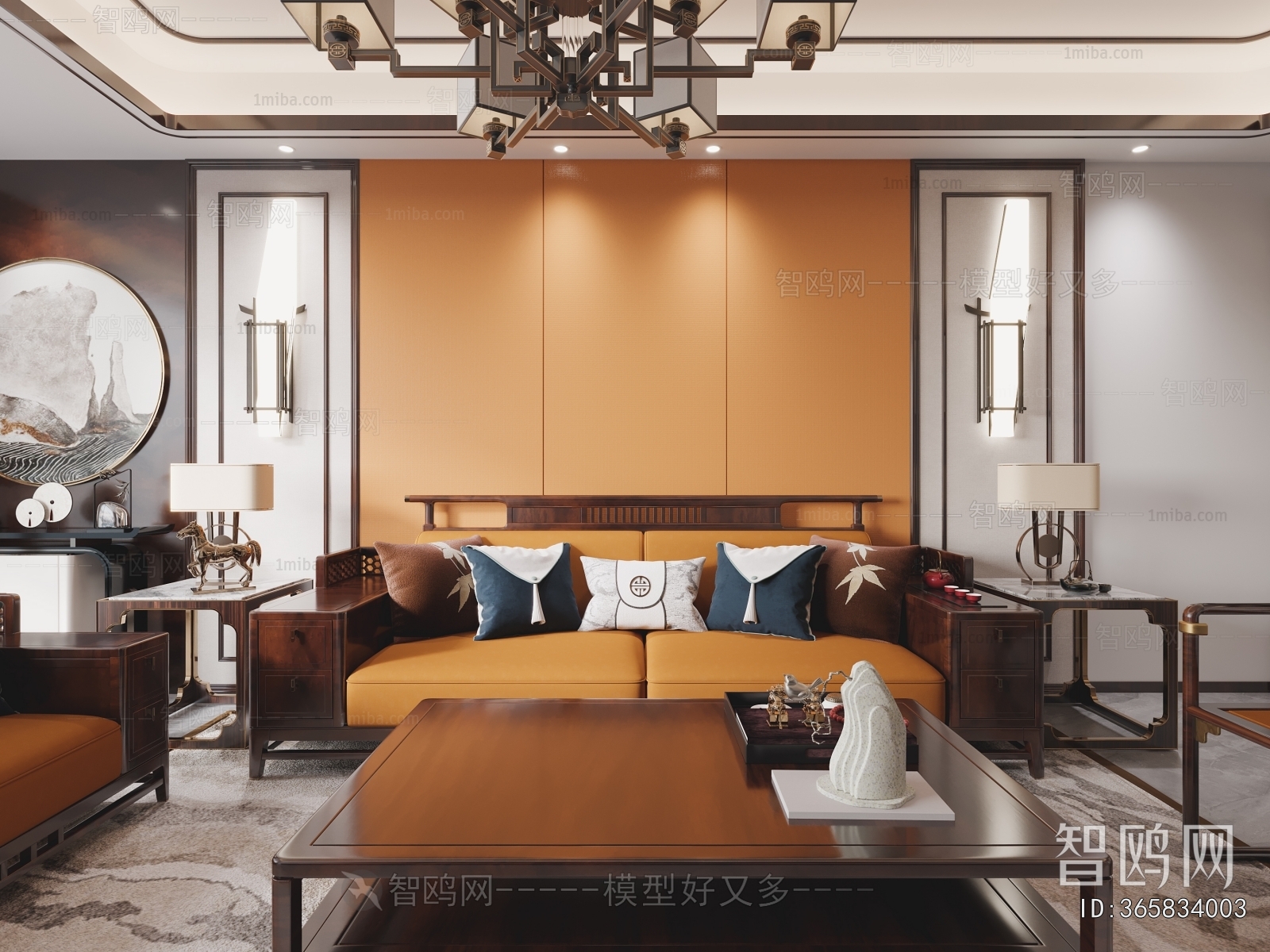 New Chinese Style A Living Room