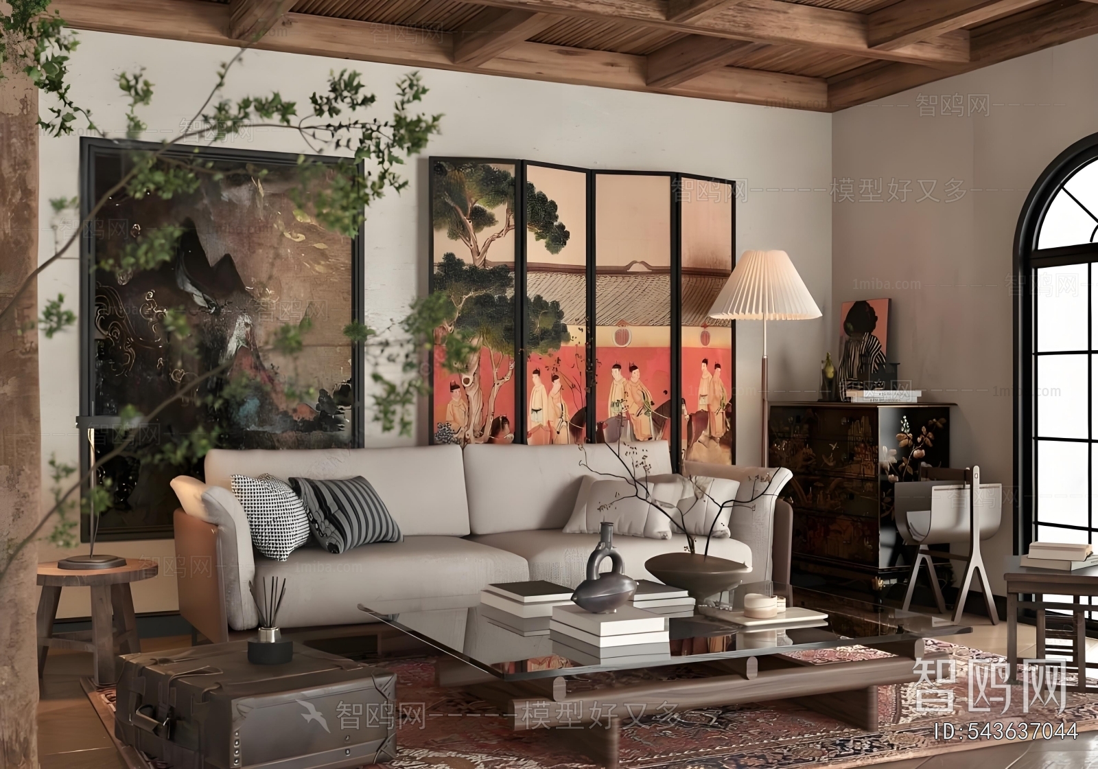 New Chinese Style A Living Room