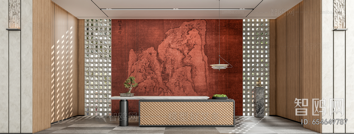 New Chinese Style Office Reception Desk