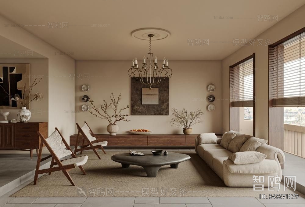 Wabi-sabi Style A Living Room