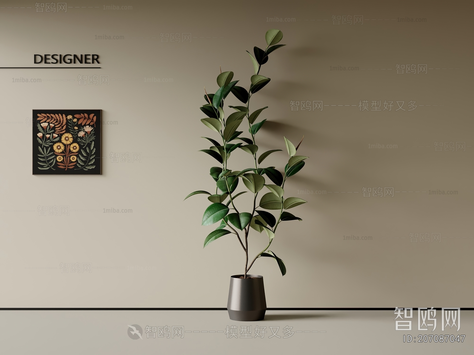 Modern Ground Green Plant Potted Plants