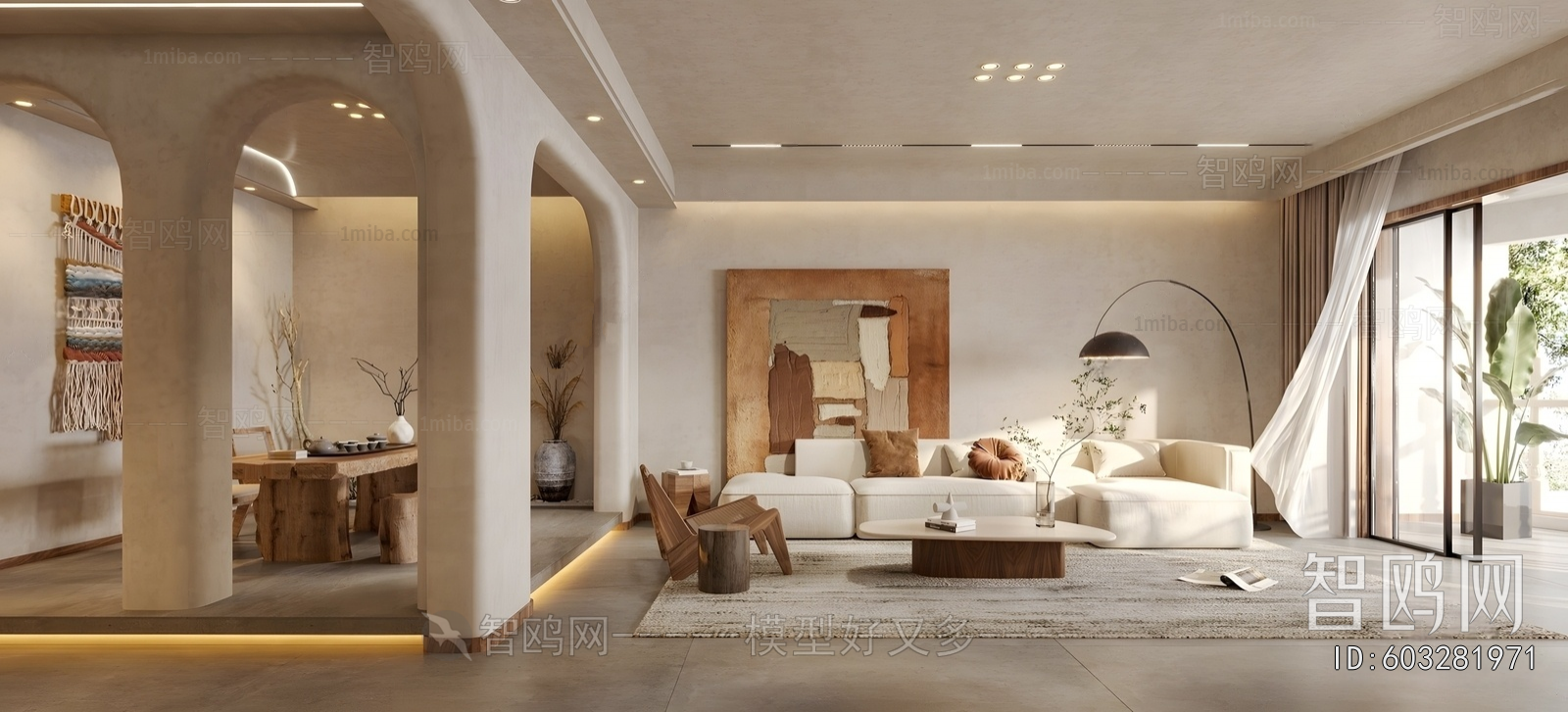 Wabi-sabi Style A Living Room