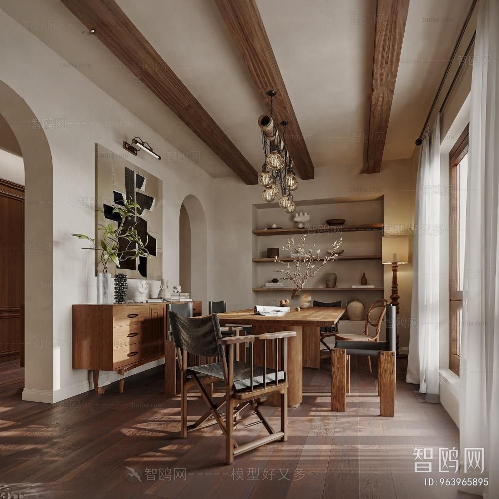 Wabi-sabi Style Dining Room