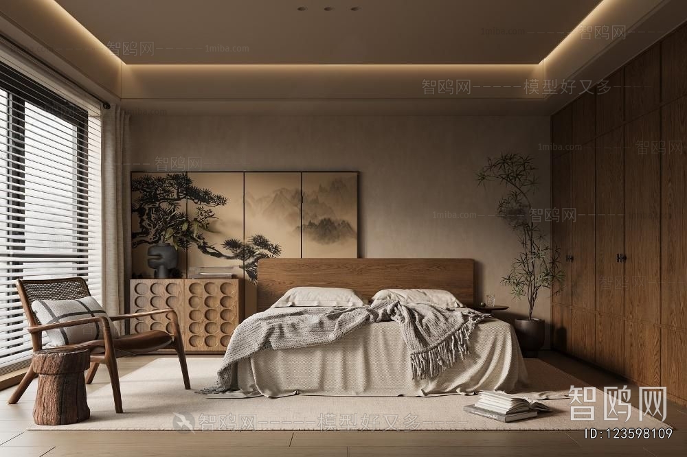 Wabi-sabi Style Bedroom