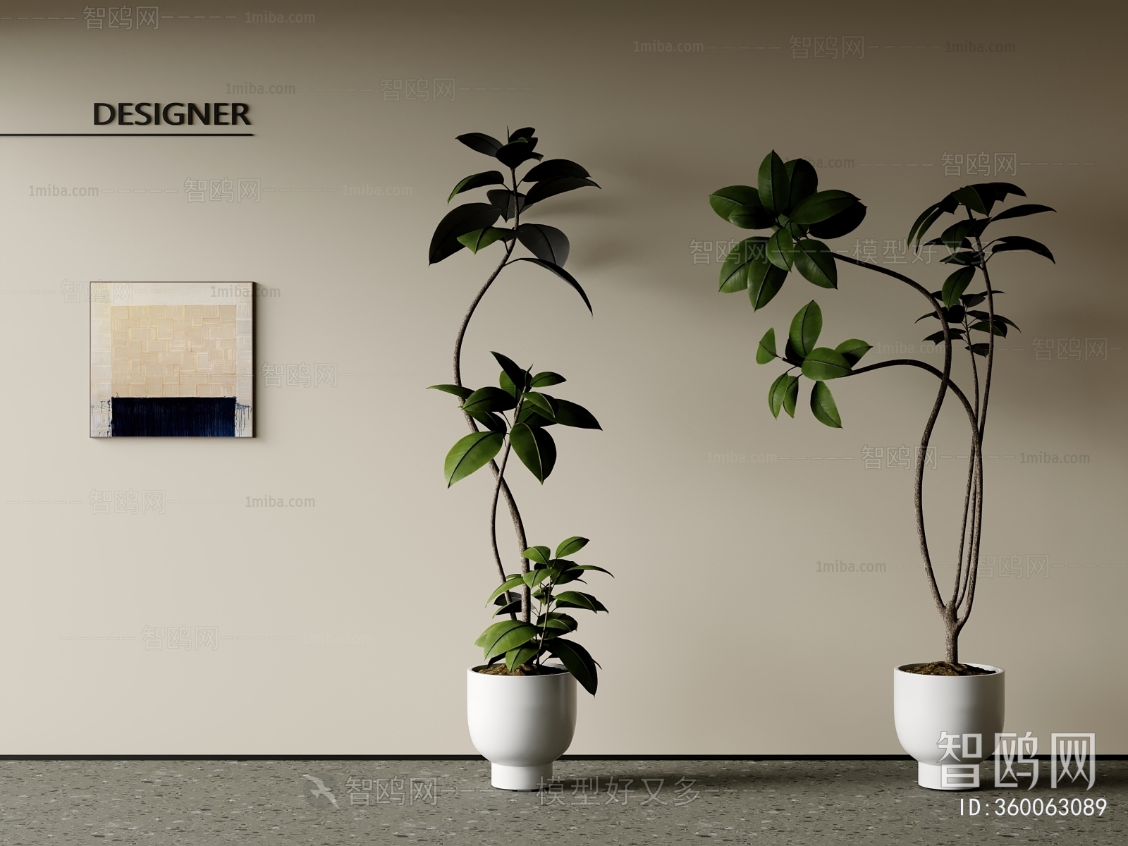 Modern Ground Green Plant Potted Plants