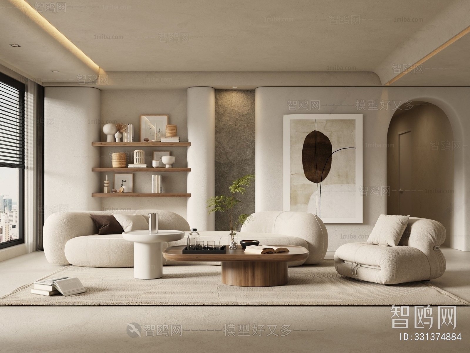 Wabi-sabi Style A Living Room