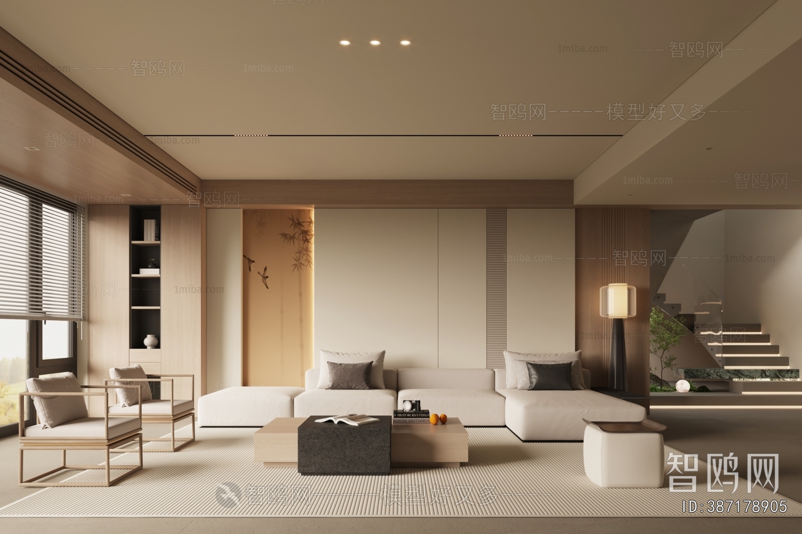 New Chinese Style A Living Room