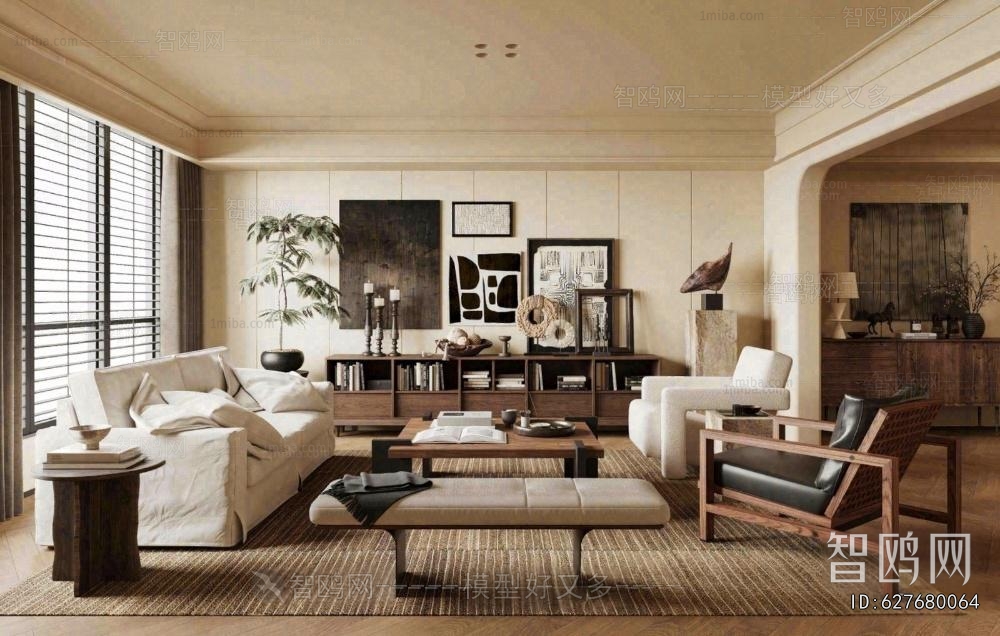 Wabi-sabi Style A Living Room