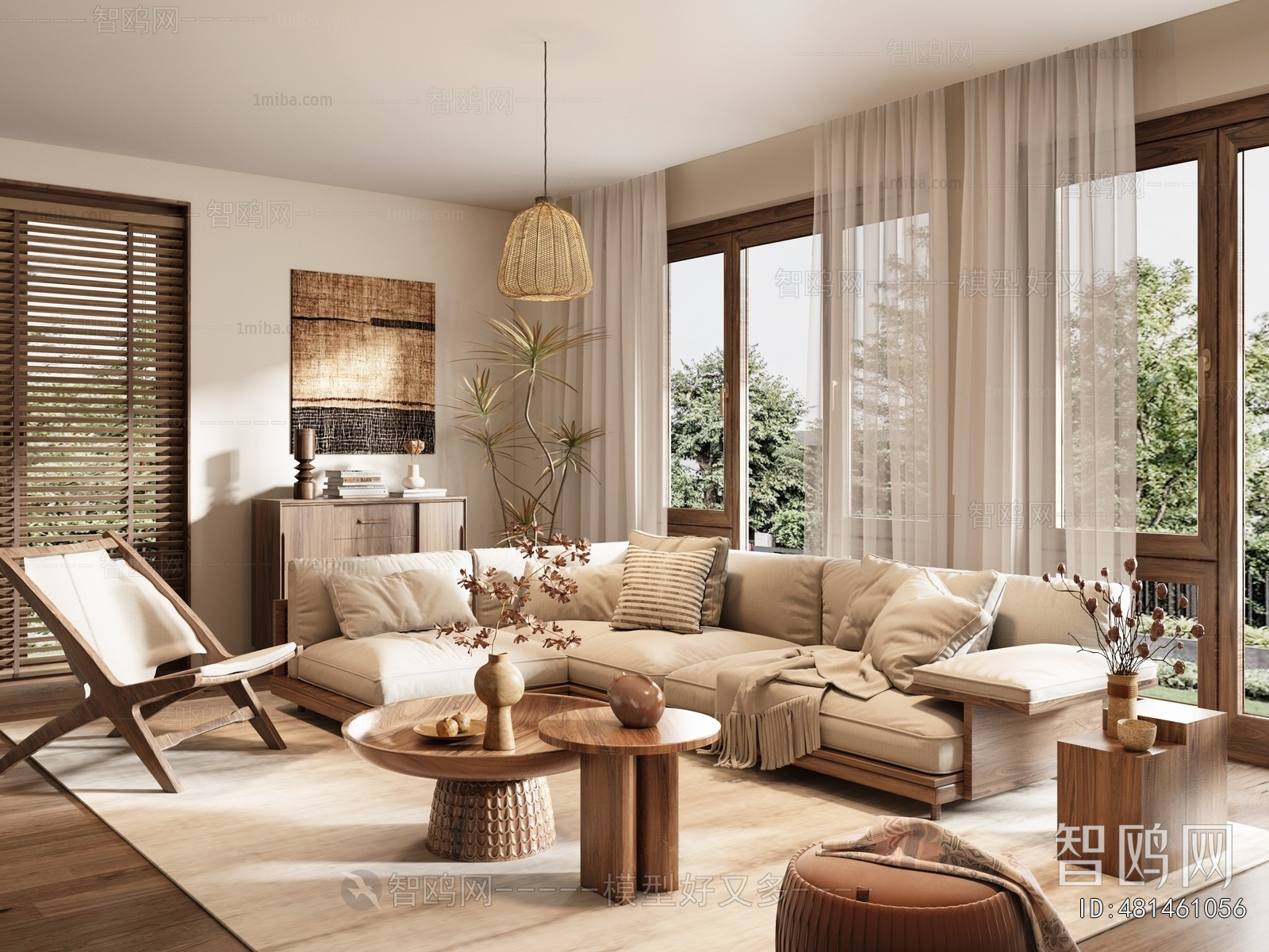 Wabi-sabi Style A Living Room