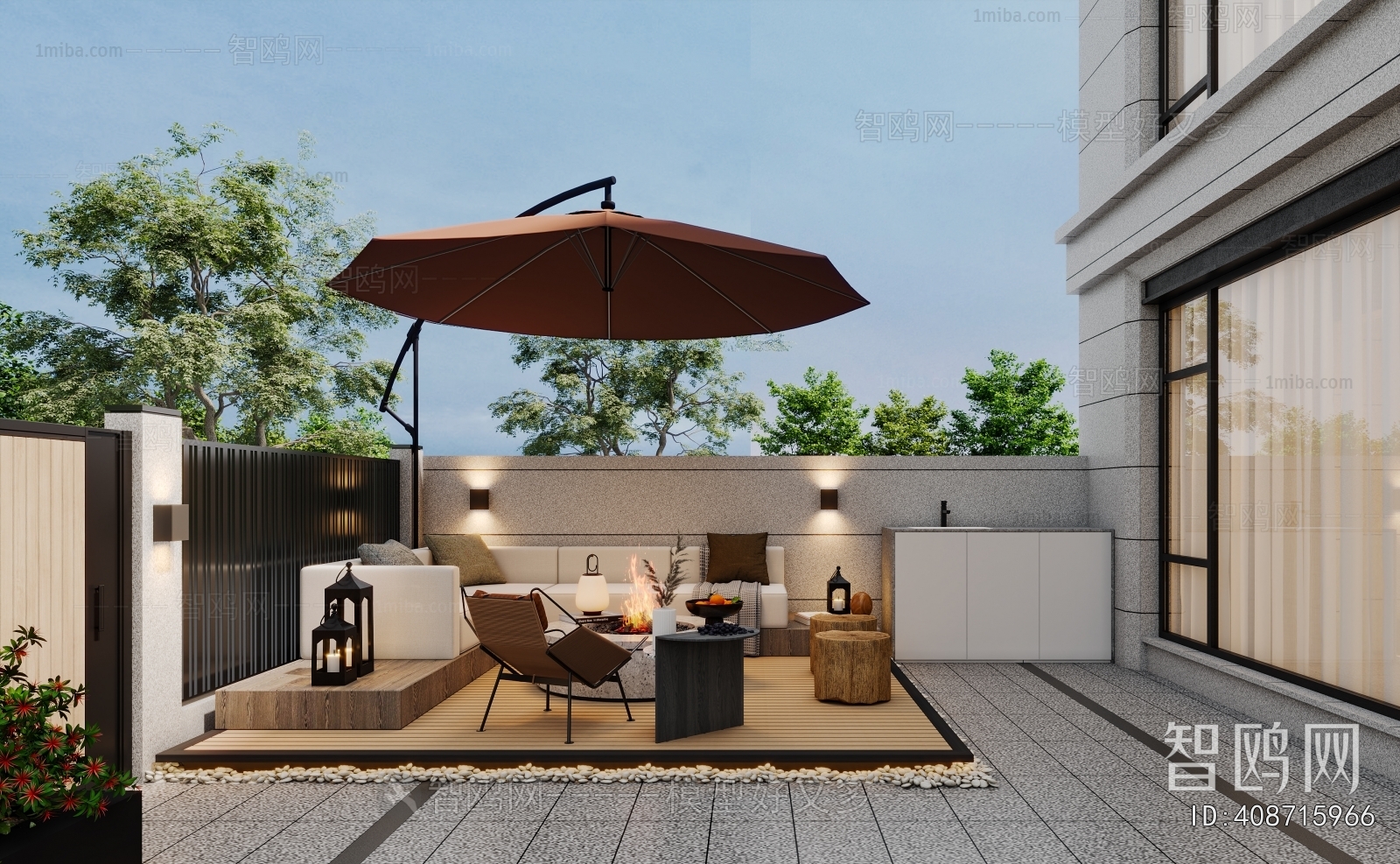 Modern Courtyard/landscape