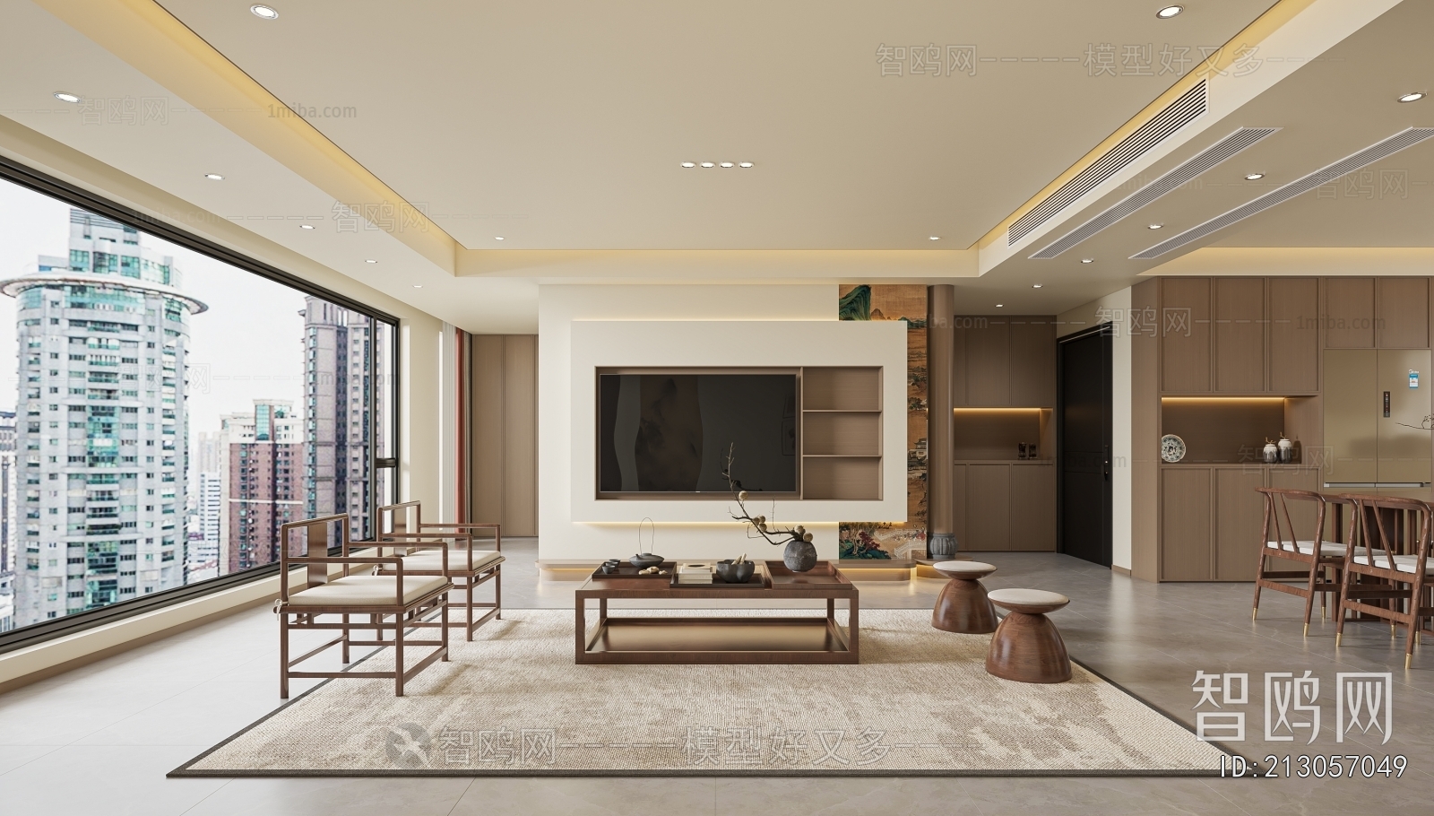 New Chinese Style A Living Room