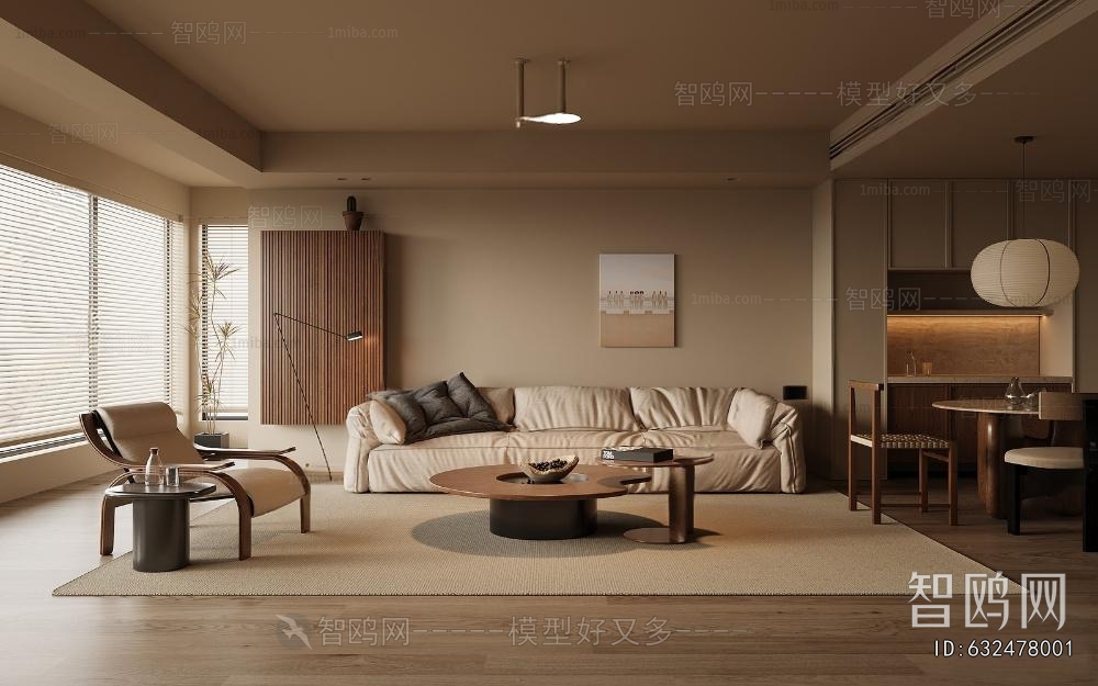 Wabi-sabi Style A Living Room