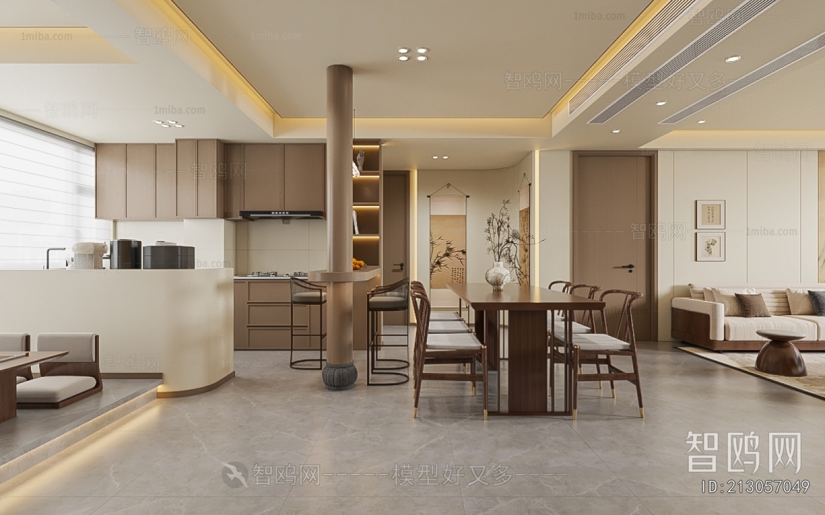 New Chinese Style A Living Room