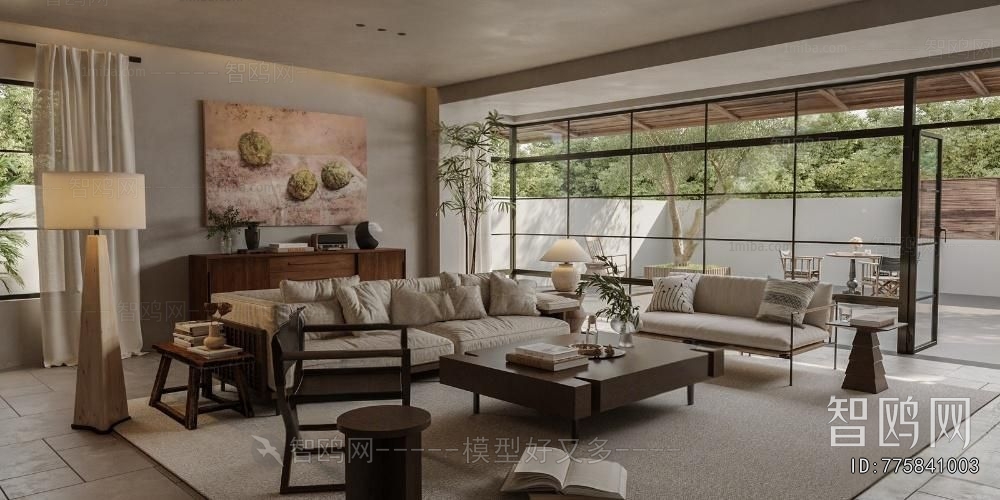 Wabi-sabi Style A Living Room