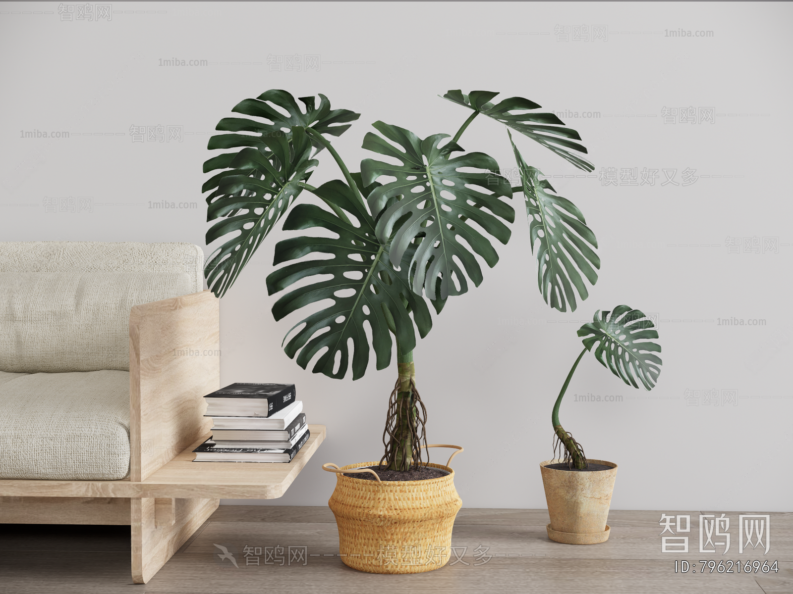 Modern Ground Green Plant Potted Plants