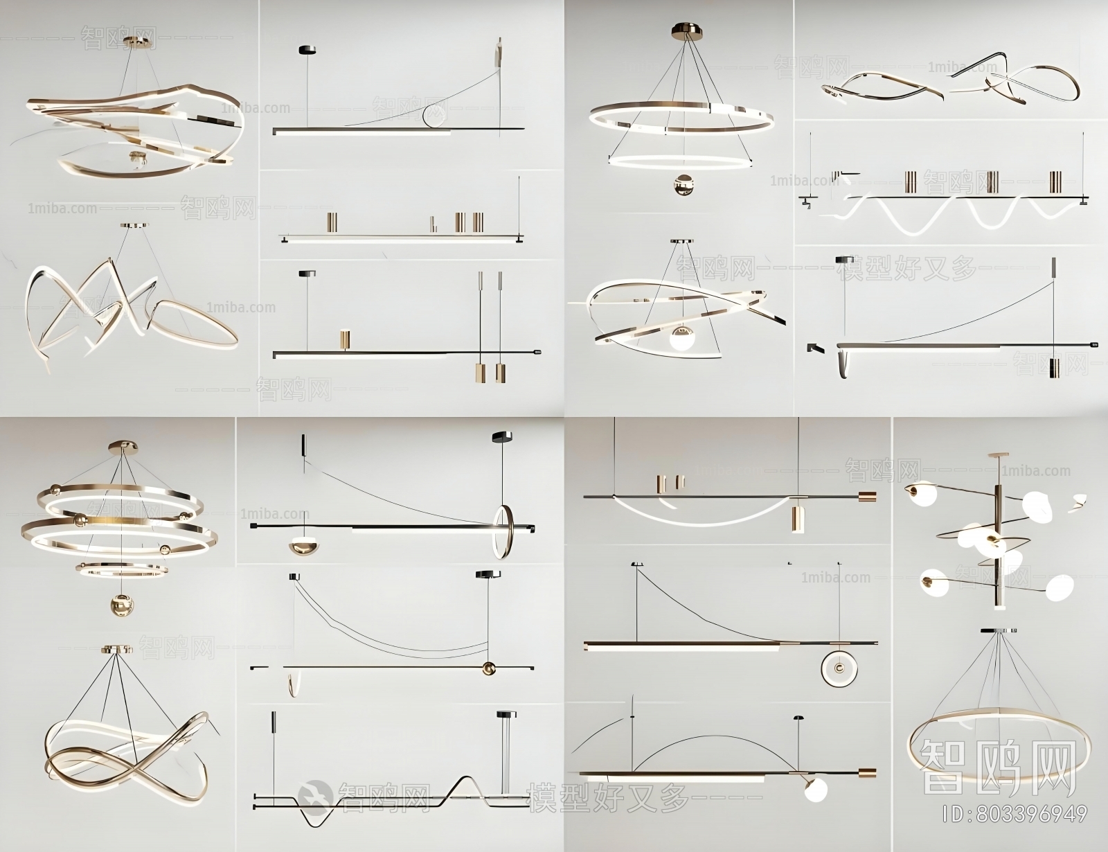 Modern Long Chandelier