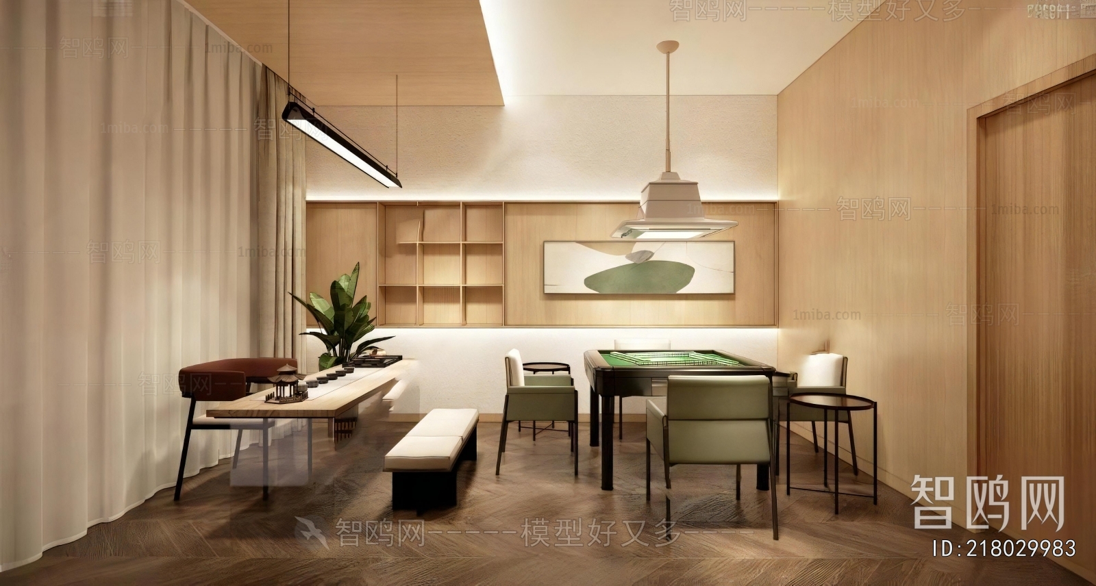 New Chinese Style Chess And Card Room