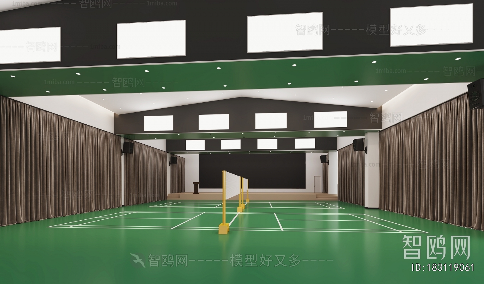 Modern Indoor Badminton Court