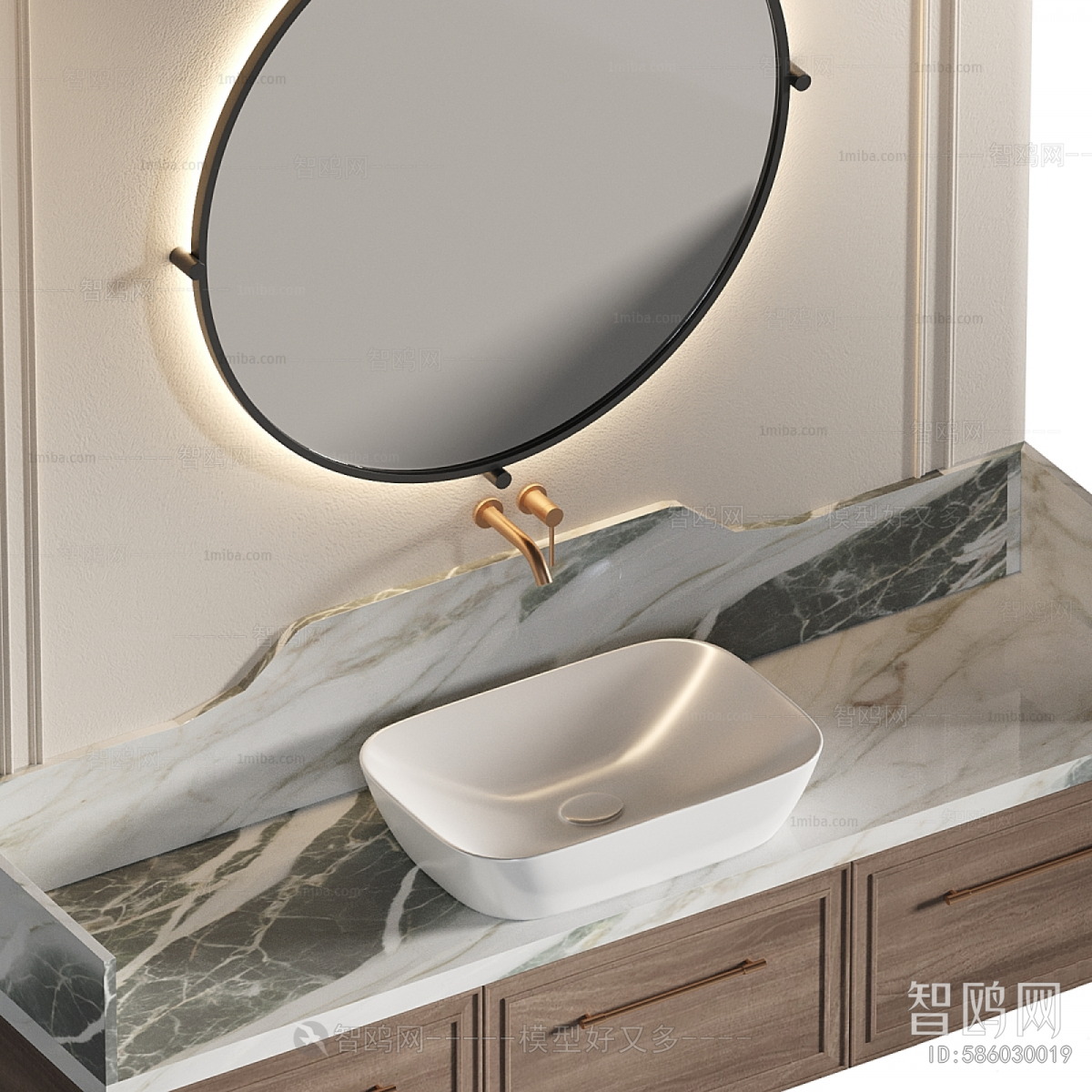 French Style Bathroom Cabinet