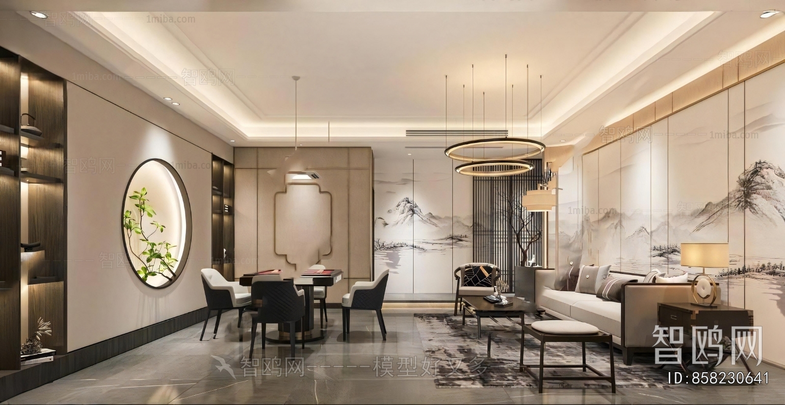 New Chinese Style Chess And Card Room