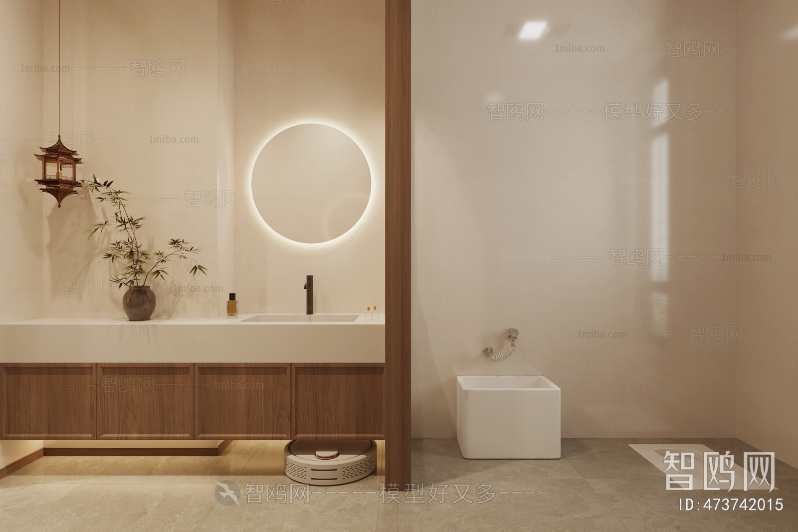 New Chinese Style Bathroom Cabinet