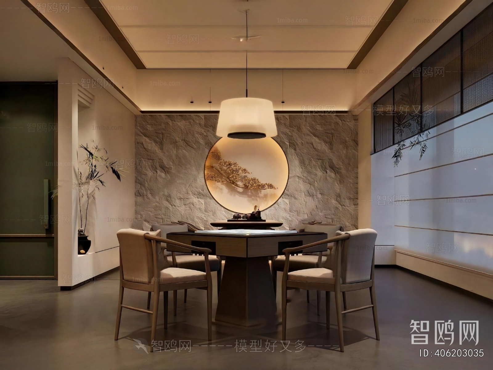 New Chinese Style Chess And Card Room