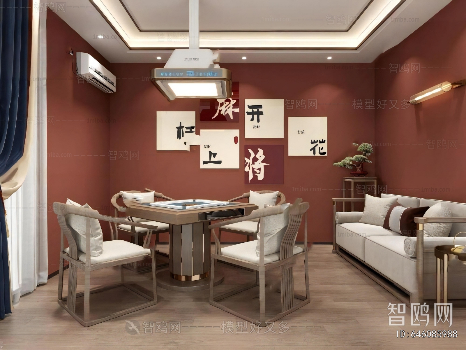 New Chinese Style Chess And Card Room