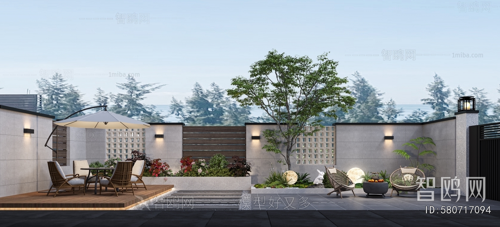 Modern Courtyard/landscape