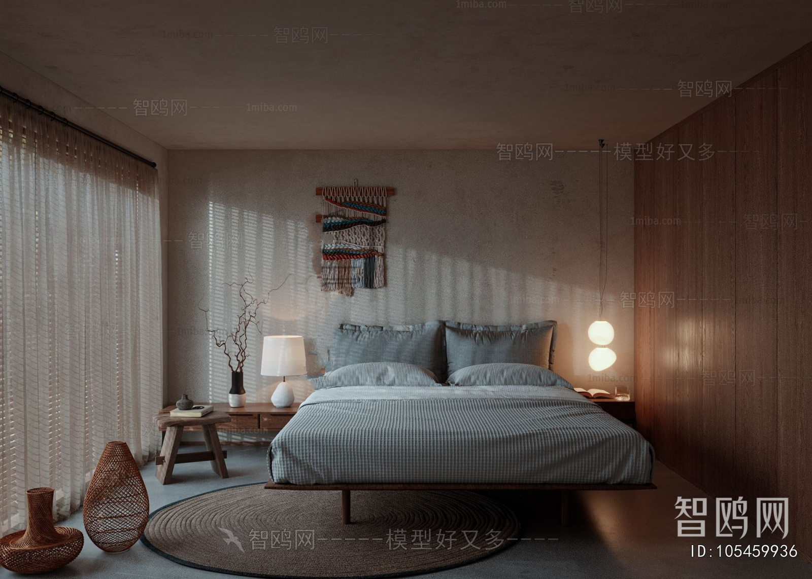 Wabi-sabi Style Bedroom