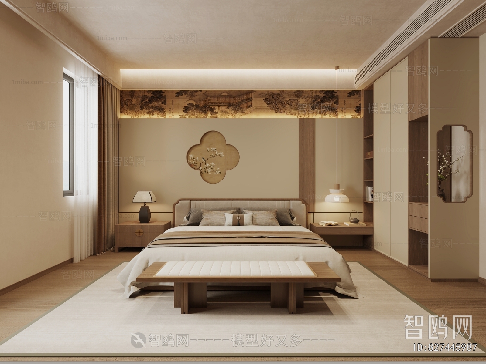 New Chinese Style Bedroom