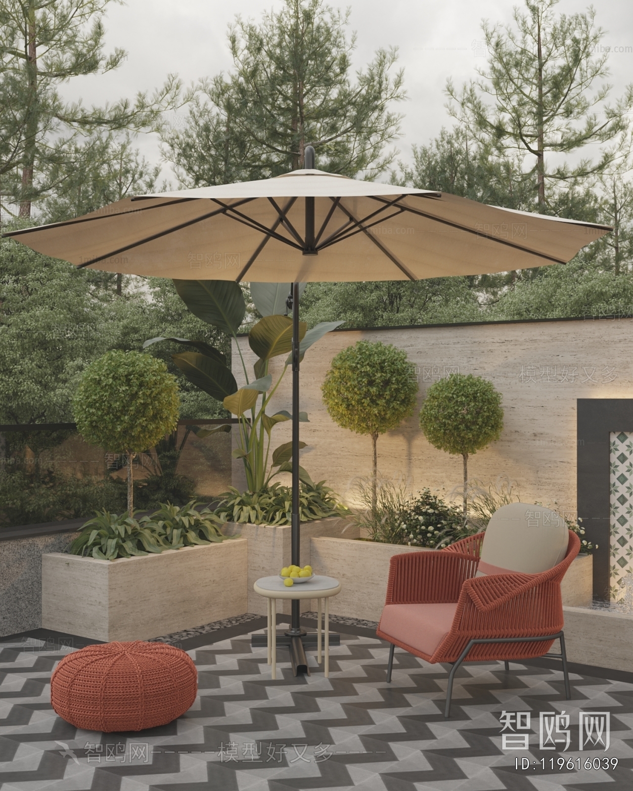 Modern Courtyard/landscape