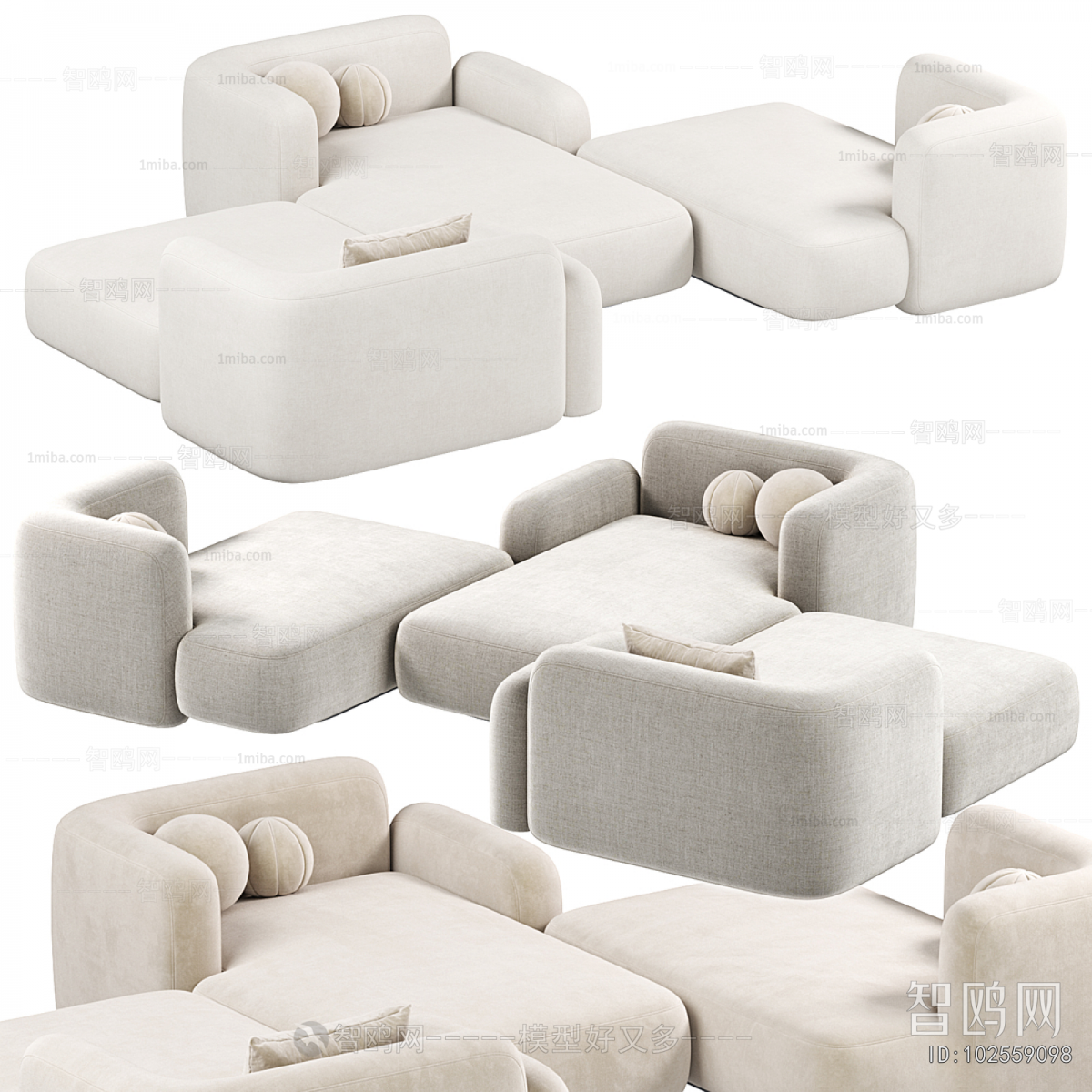 Modern Multi Person Sofa