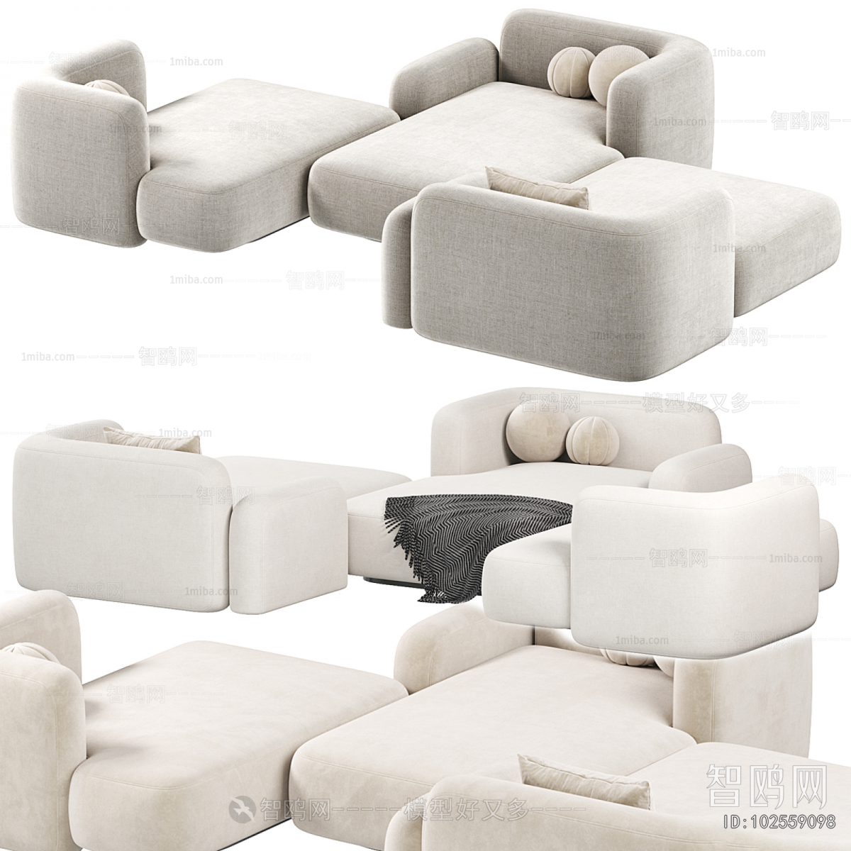 Modern Multi Person Sofa