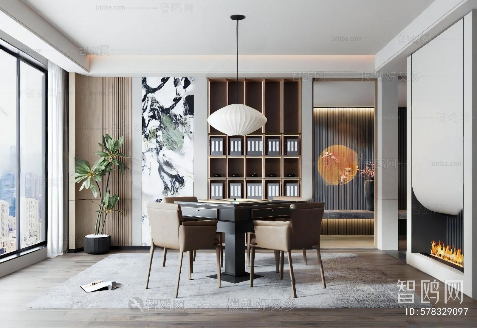 New Chinese Style Chess And Card Room