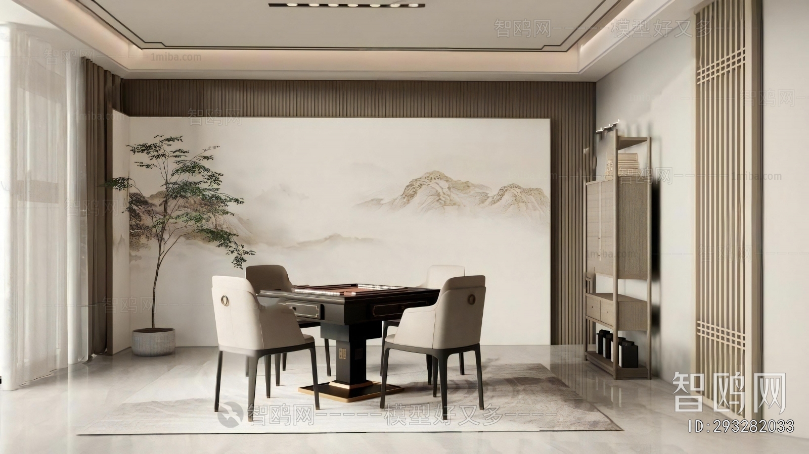 New Chinese Style Chess And Card Room