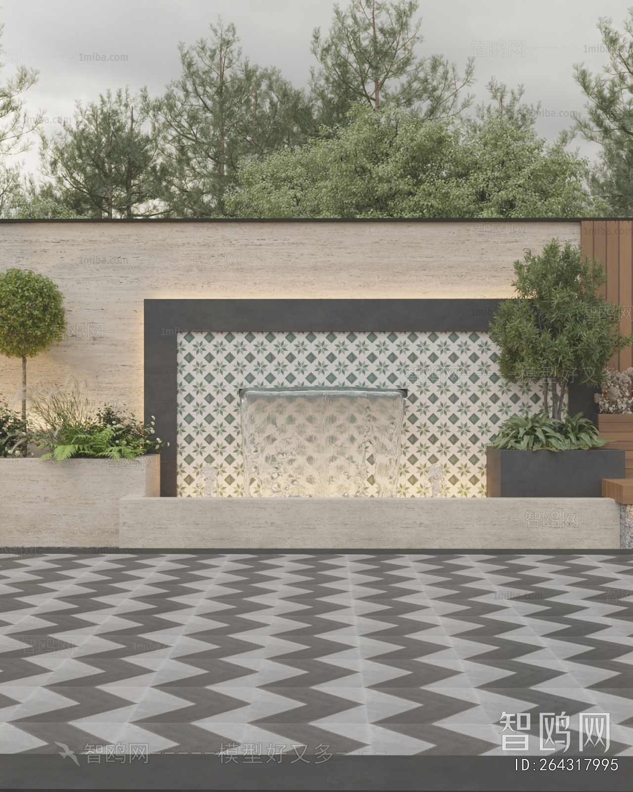 Modern Courtyard/landscape