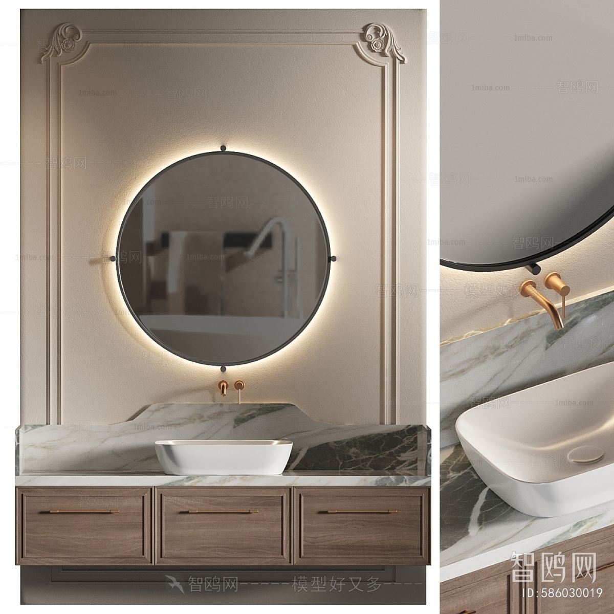 French Style Bathroom Cabinet