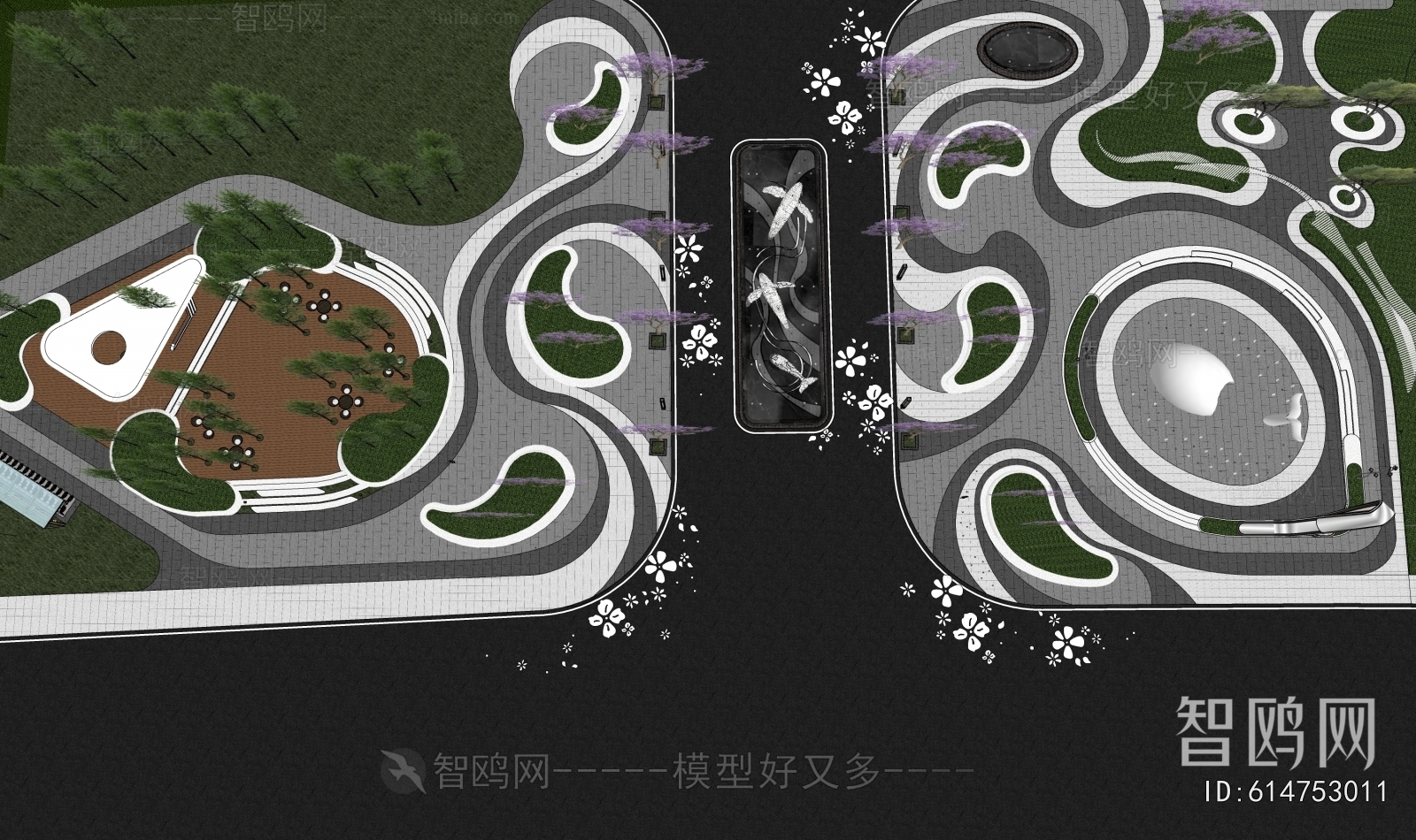 Modern Park Landscape