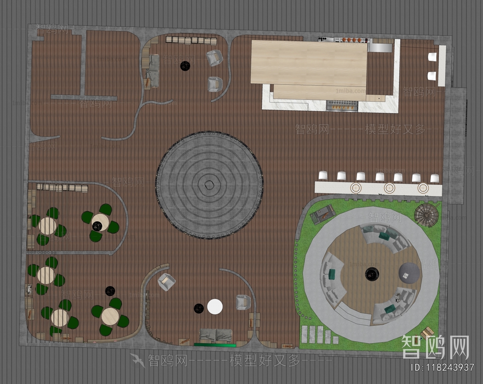Modern Architectural Bird's-eye View Planning