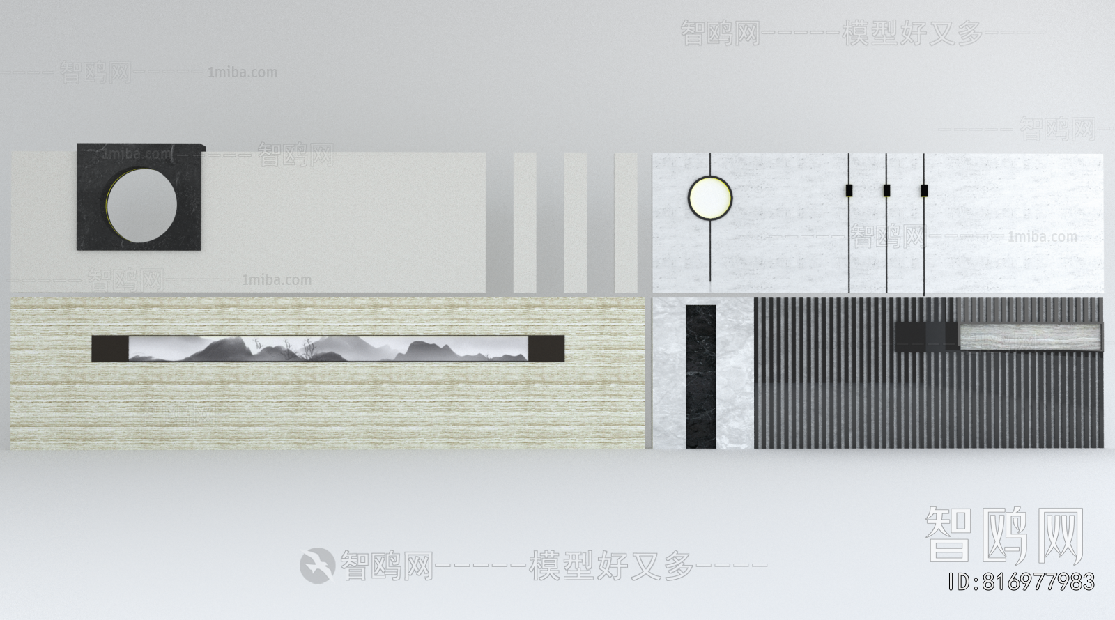 New Chinese Style Landscape Wall