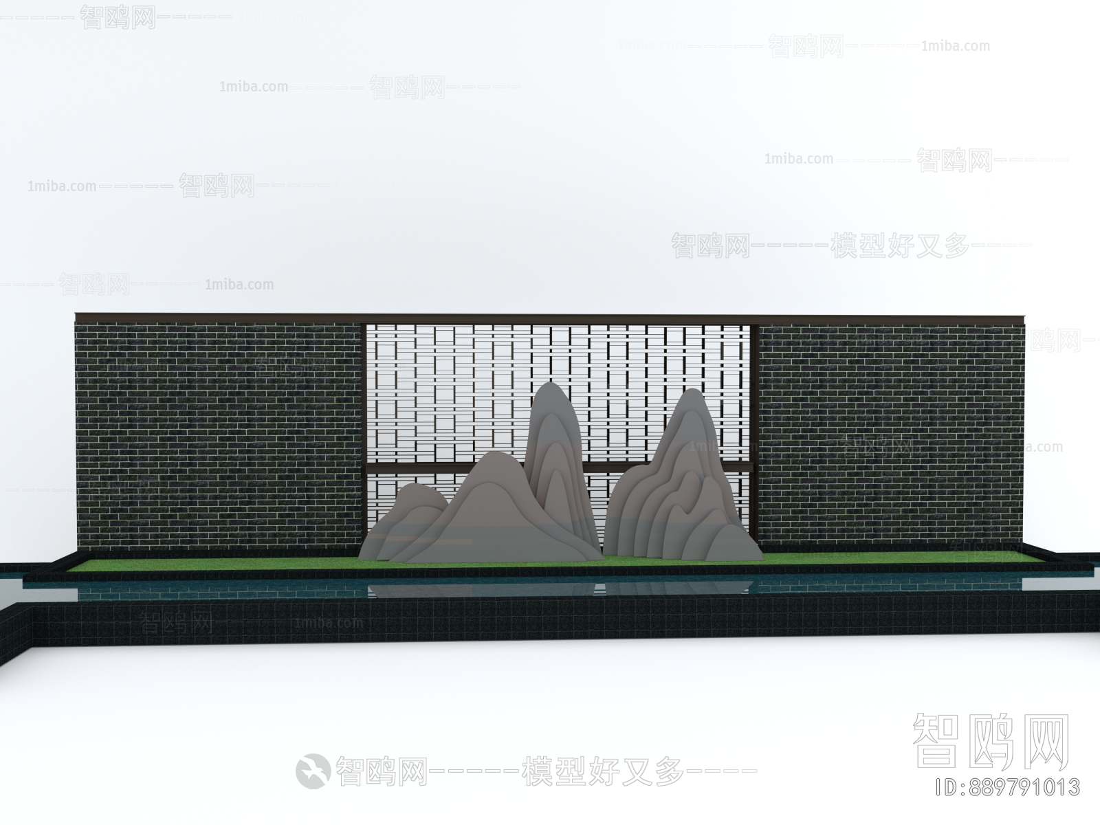 New Chinese Style Rockery Waterscape